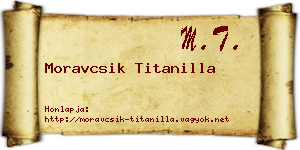 Moravcsik Titanilla névjegykártya